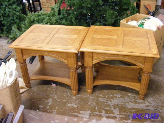 Two end tables, 28 long, 23 wide, 23 ta...