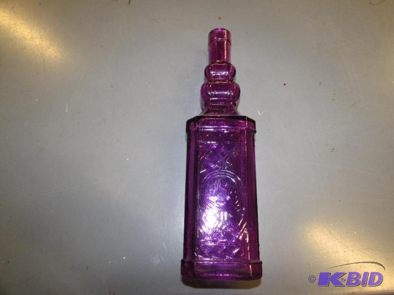 Purple Decorative Glass Bottle, approx 12 t...