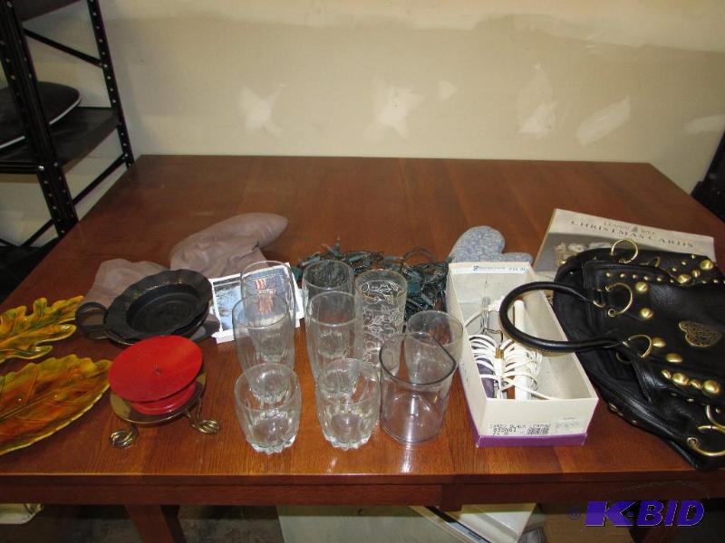 Lot of Misc, two small leaf platters, 4 candl...