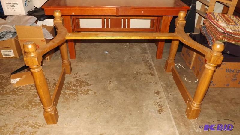 Oak Dining Room Table Base, wood is seperated...