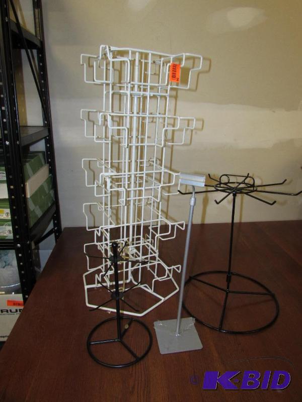 4 display racks, 2 for jewelry 10.5 and 15...