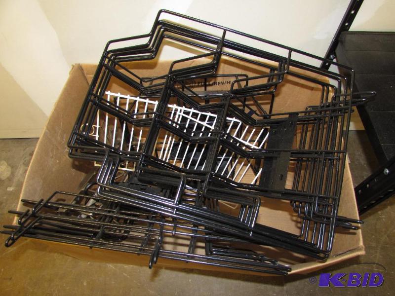 Box of Display racks that hook onto or into a...