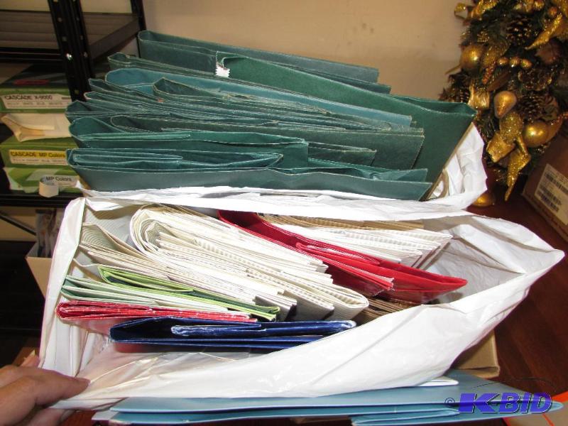 Box of Shopping Bags, different colors and si...