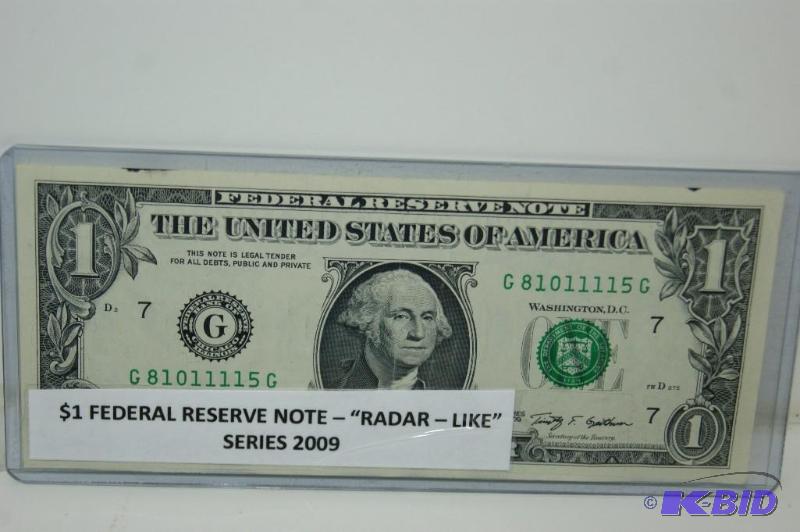 $1 Federal Reserve Note Radar-Like