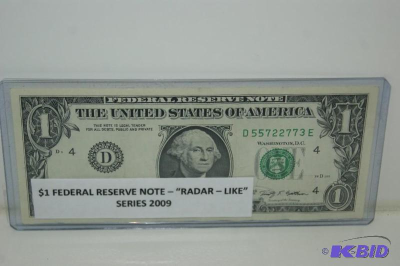 $1 Federal Reserve Note Radar