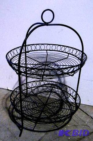 Black Scrolled Dual Pie Holder - Two tier - 1...