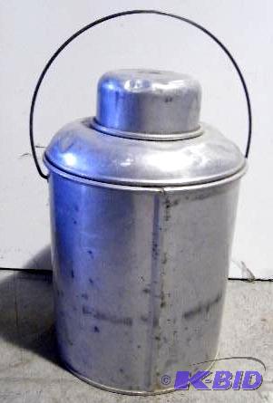 Antique Thermos - Aluminum exterior - Glass i...