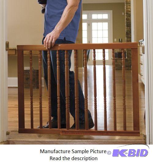 Wooden Kids Gate - Natural finish - Has gold ...
