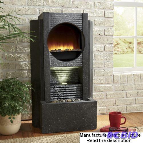 Teo Fountain with Fire Effect - The gentle fl...