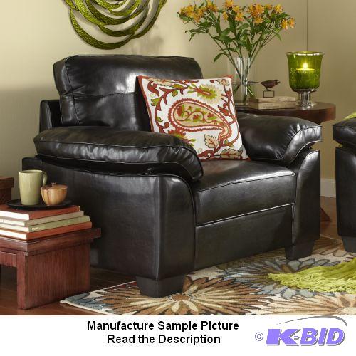 Faux Leather Black Chair -&nbspGenerously pa...