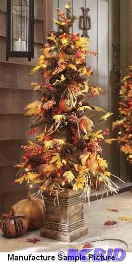Four Foot Pre Lit Fall Topiary Tree -&nbspAr...