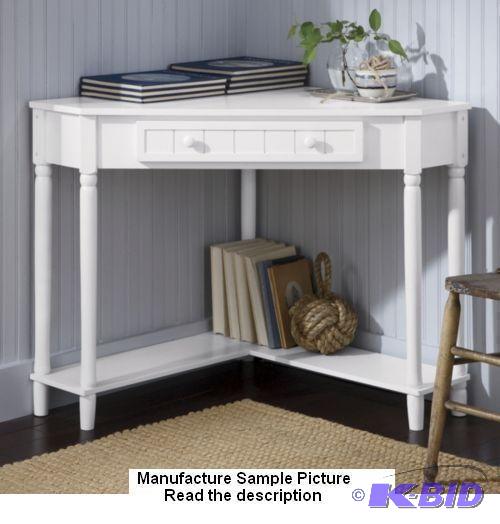 White Corner Desk - This compact corner desk ...