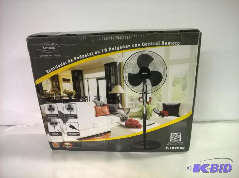 lot 2 image: Optimus F1872 Stand Fan 18 Inch Oscillating