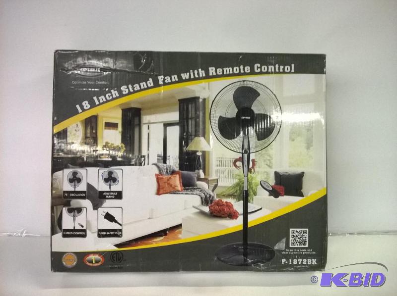 lot 5 image: Optimus F1872 Stand Fan 18 Inch Oscillating