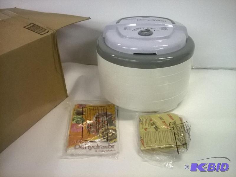 lot 63 image: Nesco Snackmaster Pro Food Dehydrator FD-75PR, brown box