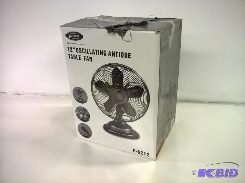lot 9 image: Optimus F6212 Blk Table Fan 12inch Oscillating