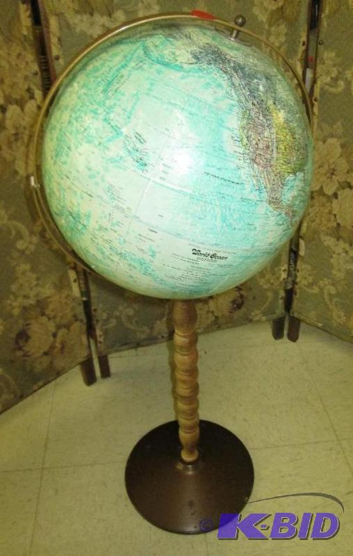 lot 109 image: Globe on a stand...