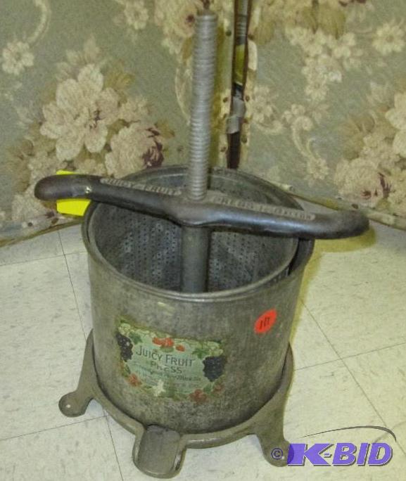 lot 111 image: Juicy Fruit 1 12 gallon press...