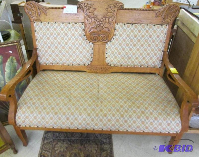 lot 31 image: 1930s parlor seat couch 49 inches across...ma...
