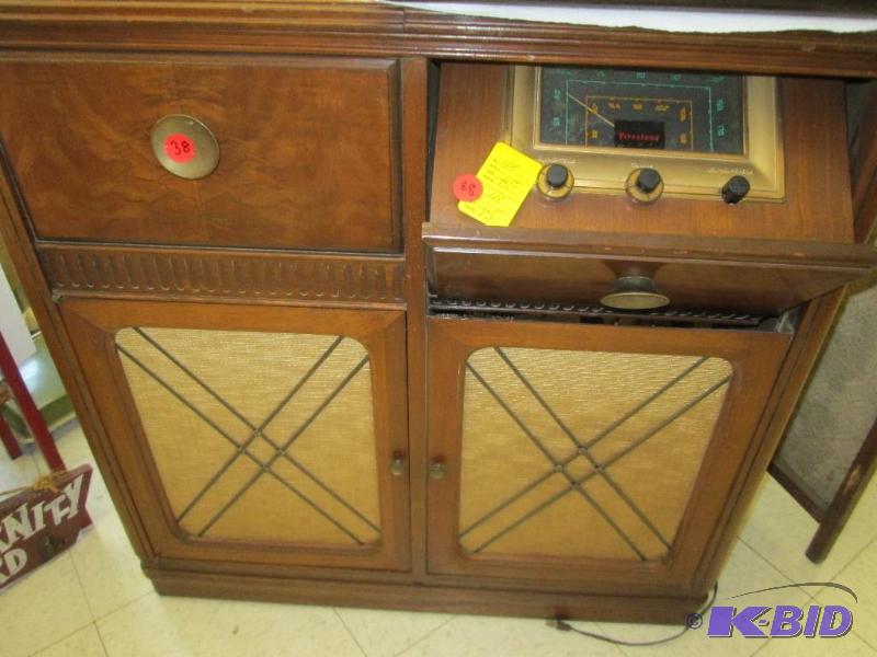 lot 38 image: Firestone radio tuner and phonograph...