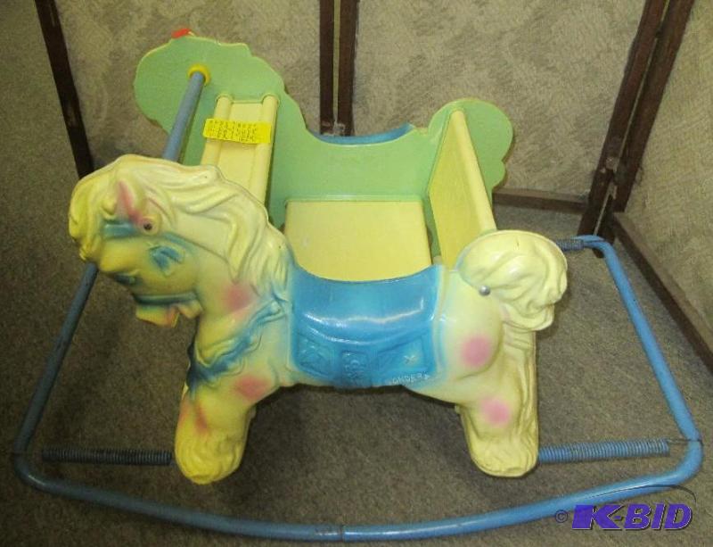 lot 42 image: Vintage childs rocking horse shoo fly deluxe...