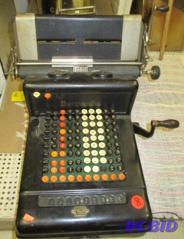 lot 8 image: Burroughs date notmal date printing machine...