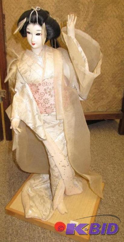 lot 85 image: Oriental figure on stand...