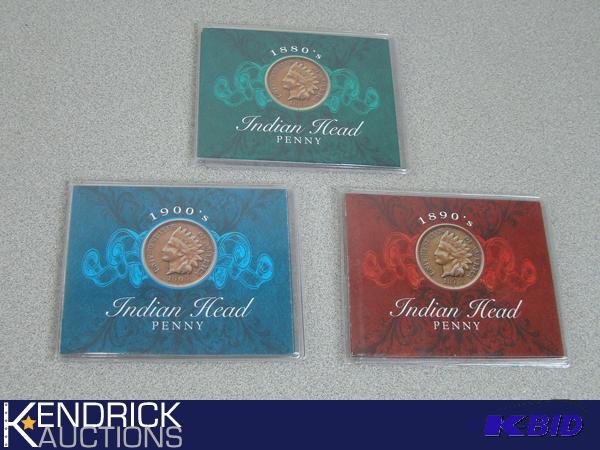 3 Indian Head Pennies