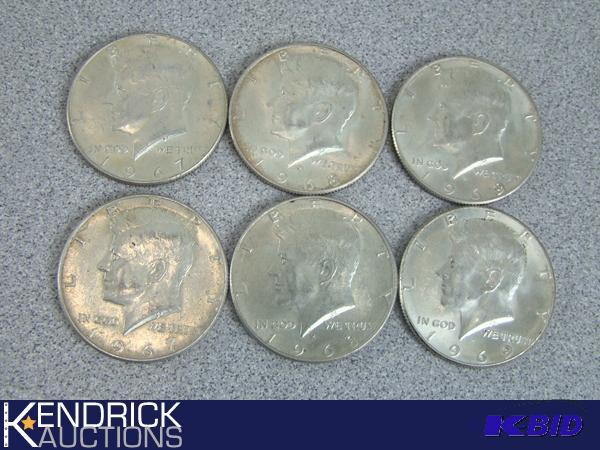6 - 40% Silver Kennedy Halves