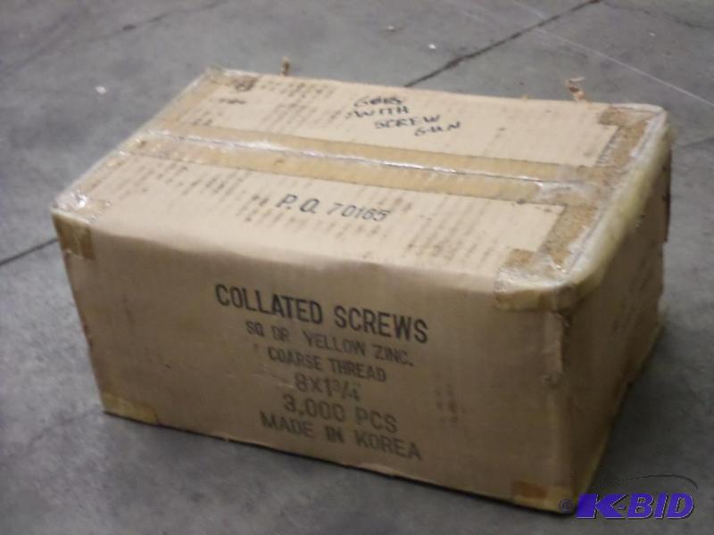 lot 13 image: 3000-Piece Box Of 8x1.75" Coarse Yellow ...