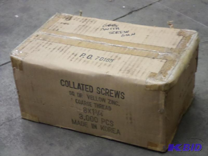 lot 14 image: 3000-Piece Box Of 8x1.75" Coarse Yellow ...