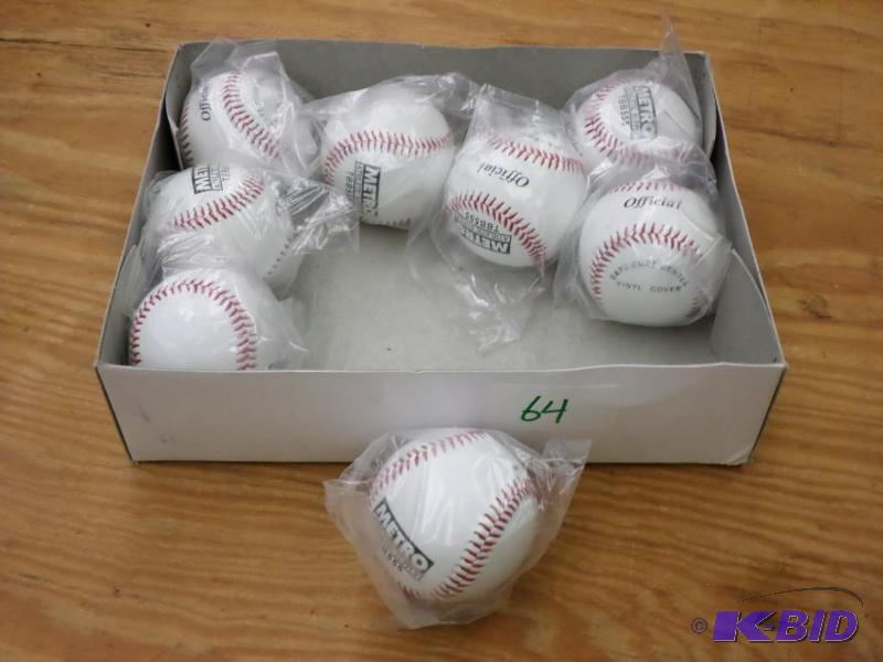 lot 64 image: (8) New Metro Official Baseballs...