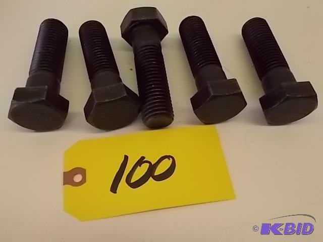 lot 100 image: (5) 1"-8 X 3 12" Grade 8 Hex Head ...