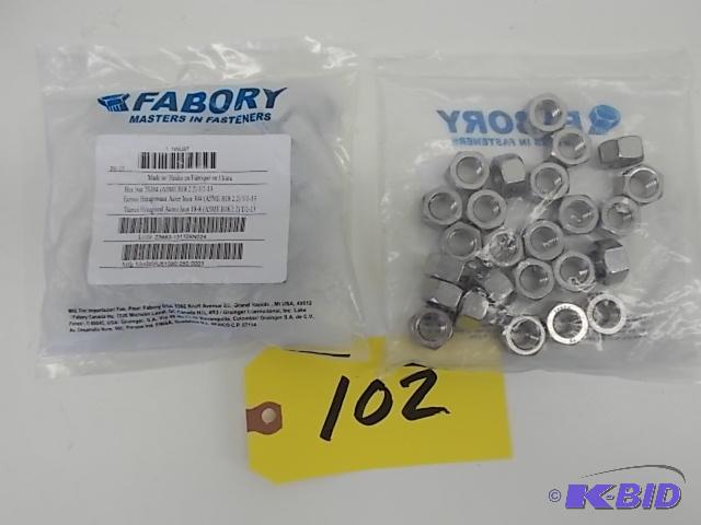 lot 102 image: (55) Packages 25 ct. 12"-13 Hex Nuts, 3...