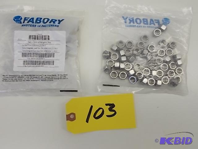 lot 103 image: (52) Packages 50 ct. 38"-16 Hex Nuts, 3...