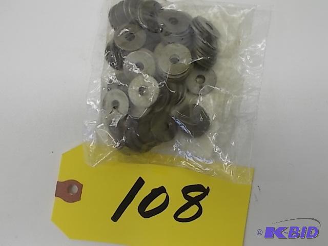 lot 108 image: 100 pk. No. 10 Steel Fender Washers, New...
