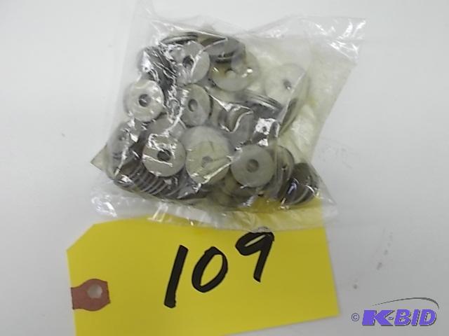 lot 109 image: 100 pk. No. 10 Steel Fender Washers, New...