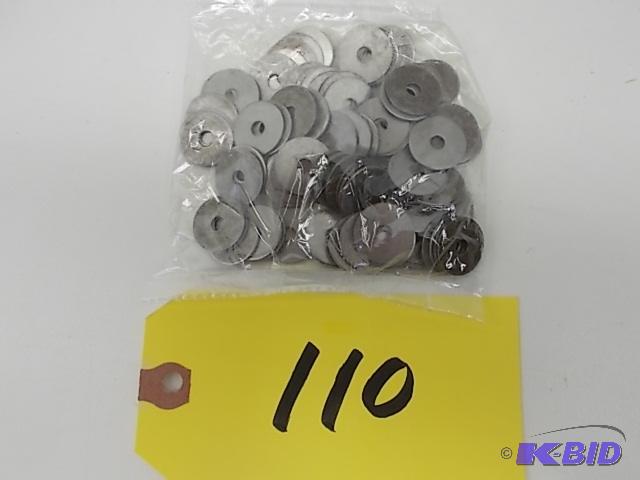 lot 110 image: 100 pk. No. 8 Steel Fender Washers, New...