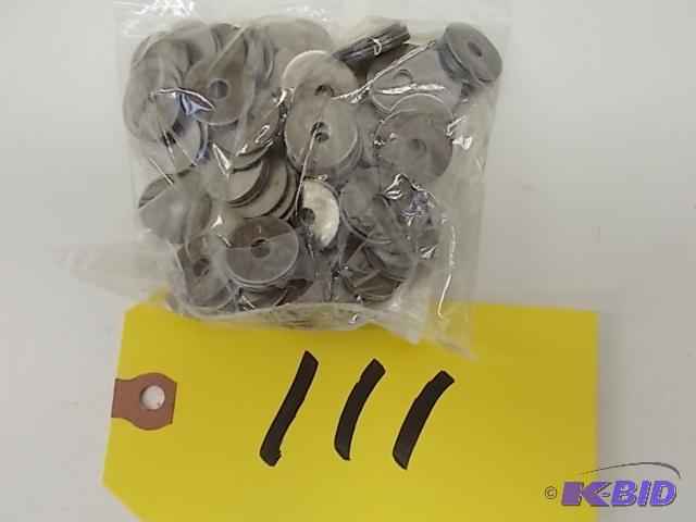 lot 111 image: 100 pk. No. 8 Steel Fender Washers, New...