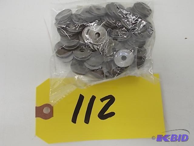 lot 112 image: 100 pk. No. 8 Steel Fender Washers, New...