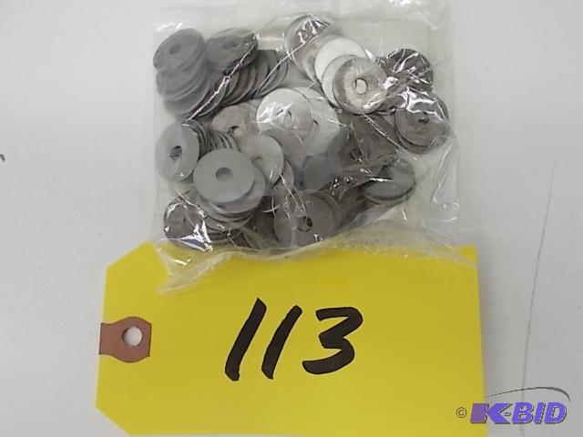 lot 113 image: 100 pk. No. 8 Steel Fender Washers, New...