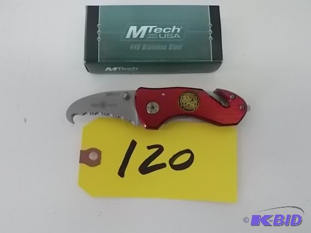 lot 120 image: M-Tech MT-350R Lock Blade Rescue Knife, New...