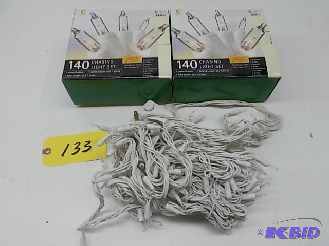lot 133 image: (3) 140 ct. Chasing Light Sets...
