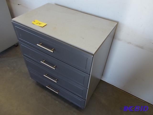 lot 14 image: Garage Cabinet, 4 Drawers, 31 12" x 20&...