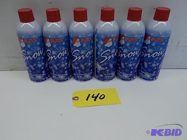 lot 140 image: (6) 9 oz. Cans Santa Snow...