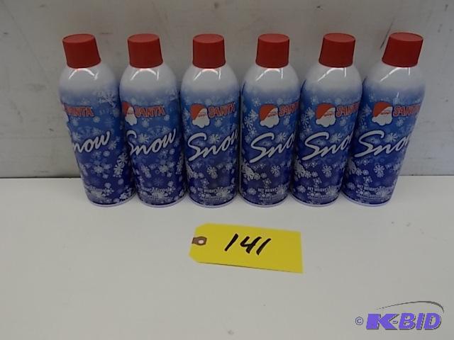 lot 141 image: (6) 9 oz. Cans Santa Snow...