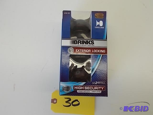 lot 30 image: Brinks Exterior Locking Keyed Entrance, Colon...