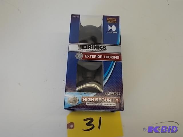 lot 31 image: Brinks Exterior Locking Keyed Entrance, Colon...