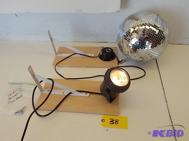 lot 38 image: 12" Party Ball With Rotator on Mount &am...