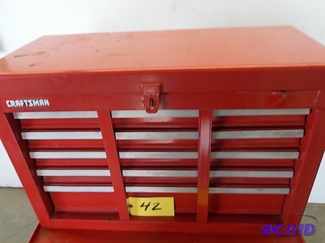 lot 42 image: Craftsman 9 Drawer Tool Cabinet...